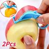 2 Piezas Pelador de Fruta Portátil Pelador de Verduras Pelador de Acero Inoxidable Anillo Pelador Pelado Manual Portátil Naranja Patatas Herramientas de Cocina