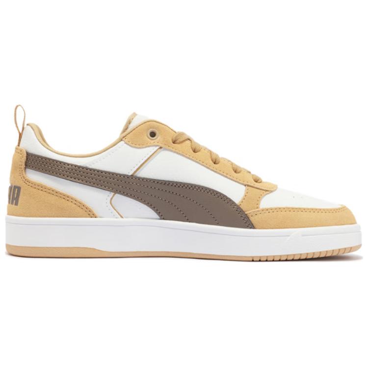 Puma Dribble Fashion Trend Durable Low-Top Casual Shoes Unisex Casual Shoes White Brown 401057-02