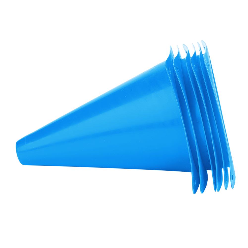 6pcs 18cm Soccer Training Cone Football Barriers Plastic Marker Holder Accessory (Red)