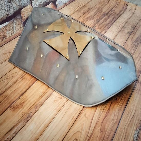 Bouclier de chevalier templier médiéval Lerp reconstitution bouclier de guerrier croisé armure médiévale bouclier en acier 60.96 cm meilleur pour cadeau