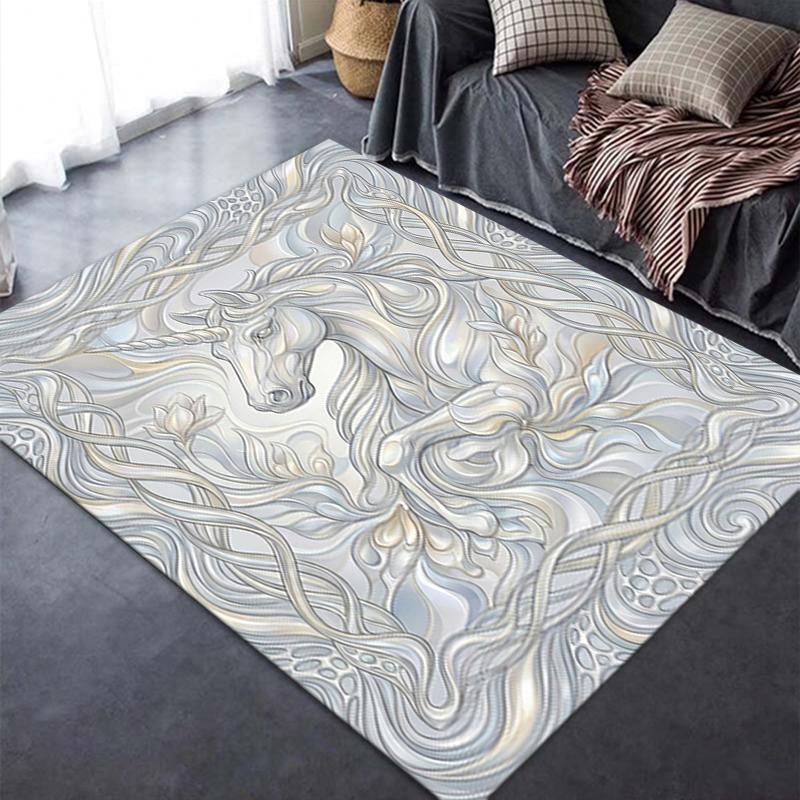 2025 New Unicorn Animal Carpet Rug for Living Room Bedroom Home Sofa Decoration,Kids Play Non-slip Floor Mat141