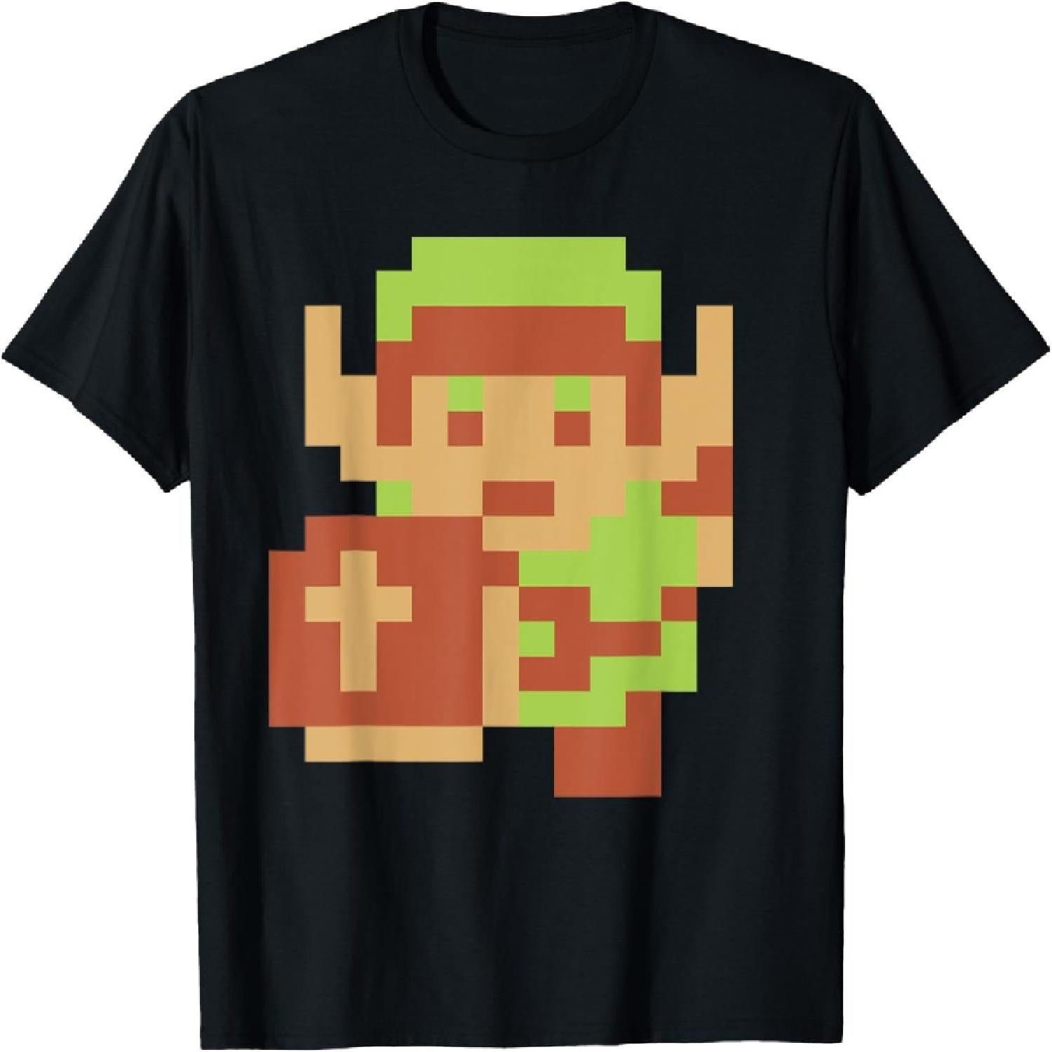 Nintendo Zelda Classic NES 8-Bit Pixelated Link T-Shirt T-Shirt S разноцветный