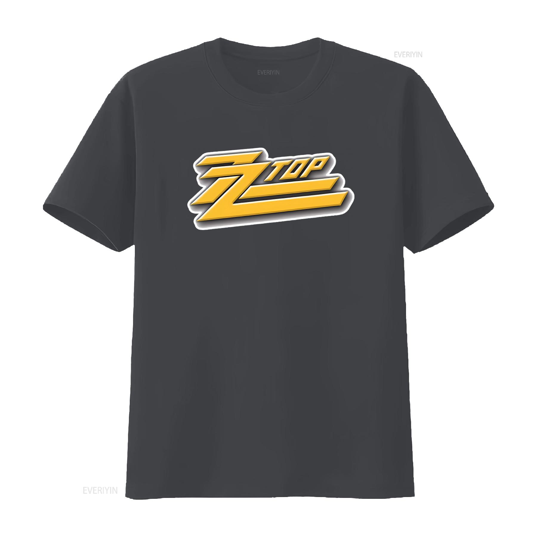 

ZZTOP ZZ TOP Rock Metal Rules Fun Music Logo Grey T Shirt Casual Style for Lovers vintage Washed homme Soft Slightly Breathable M