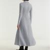 Ladies' Temperament Slim Fit High Neck Fashionable Solid Color Long Sleeved Dress