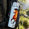 1PC Wild Horse Running Grassland Print 750ml Color Plastic Sports Water Bottle Leakproof Flip Straw Lid Suitable for Sports Office Home Use