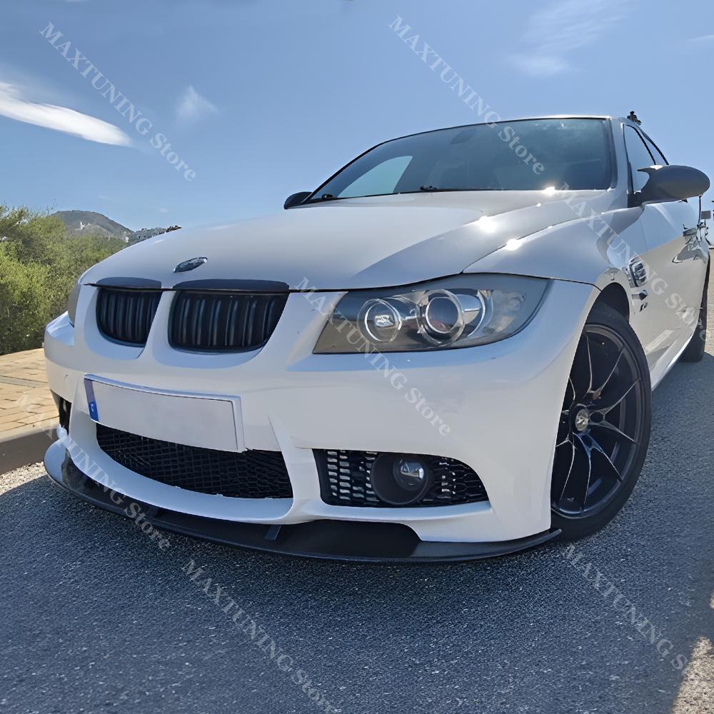 Front Bumper Splitter For BMW 3 Series E90 E92 E93 M3 2007-2013 2PCS Gloss Black Spoiler Diffuser Lip Retrofit Body Kit Tuning