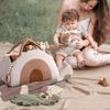 Multifunctional Baby Diaper Bag Large Capacity Diaper Organizer Portable Woven Basket  Women