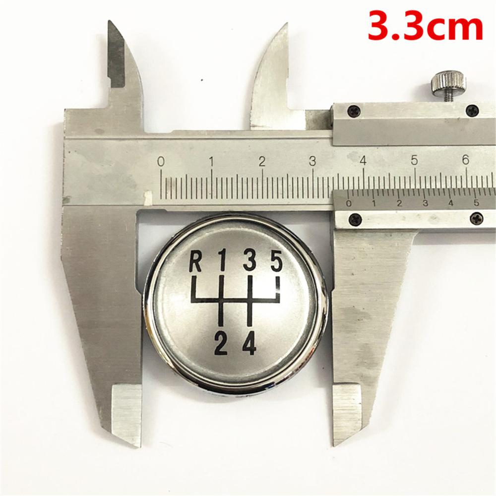 6 Speed Car Gear Shift Knob Lever Stick Cap Covers Emblem Badge