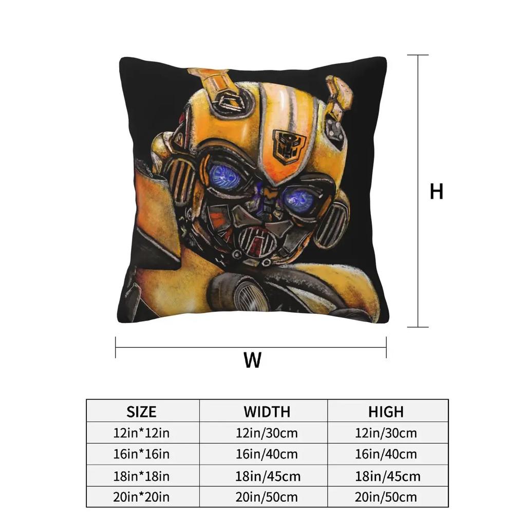 Bumblebee Transformer, The Best Transformer 2 Pcs Square Pillowcase Pillow Cover Cushion Decor Comfort Throw Pillow For Home Car