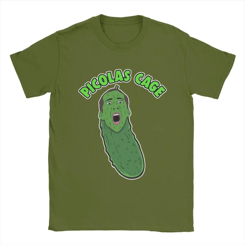 Picolas Cage Nicolas Cage T-shirts Homme T-shirts Drôles Manches Courtes Col Rond T-shirt 100% Coton Vêtements Grande Taille