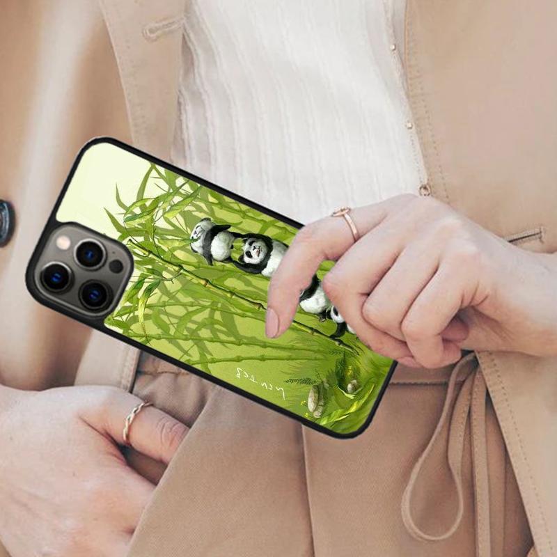 Cute Cartoon Panda Magnetic Phone Case For APPLE iPhone 17 Air 16 14 13 12 Pro Max 15 Plus Wireless Charge With MagSafe Cover