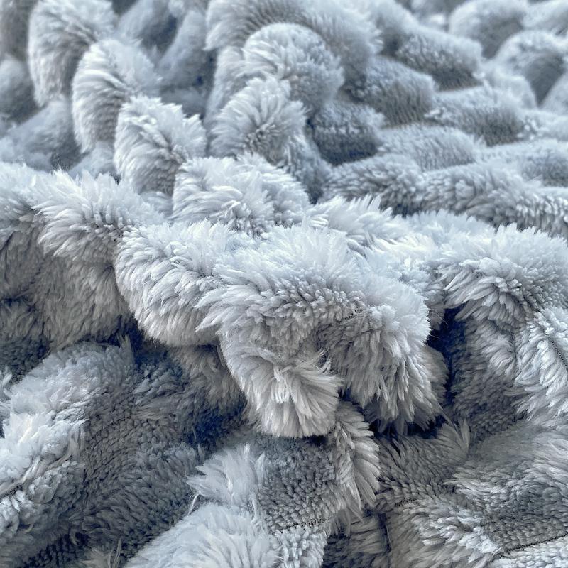 Gray Warm Milk Velvet Duvet Cover Autumn and Winter Thick Comforter Cover Children Adult Bedroom Solid Color Single Duvet Covers