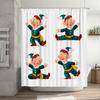 TU Niedlicher Cartoon Junge Badezimmer Duschvorhang Wasserdicht Vintage Kinder Teenager Dekoration Liner Set