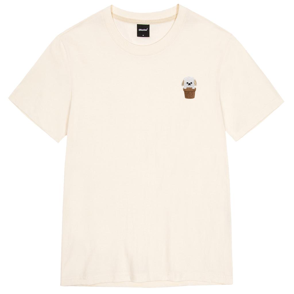 OKSTAR Hello Mung Embroidered Short Sleeve T-Shirt (Type A)
