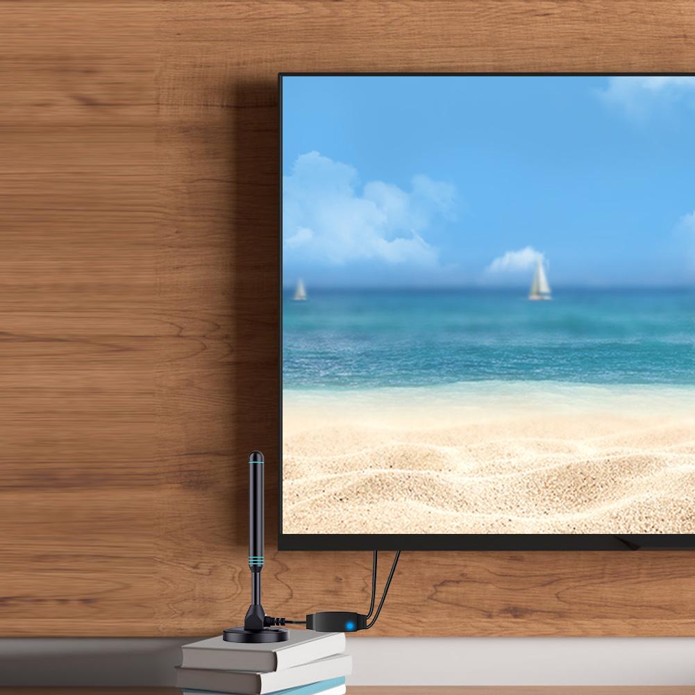 4K/1080P HD Digital TV Antenna Magnetic Base 480+ Miles Portable HD TV Antenna VHF UHF Indoor Outdoor Antenna for DVB-T2 TV HDTV