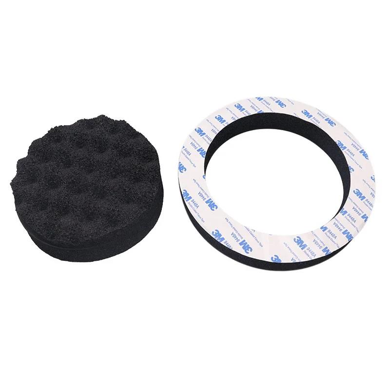 3M Adhesive 6.5 inch Car Horn Ring Soundproof Sponge Ring Foam Sealing Self-adhesive Sponge Pad Car Interior Audio Supplies Heat Shields 2