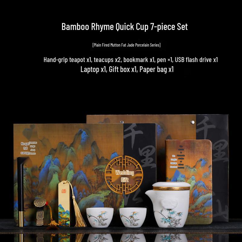 Qianli Jiangshan Ceramic Quick Tea Gift Set