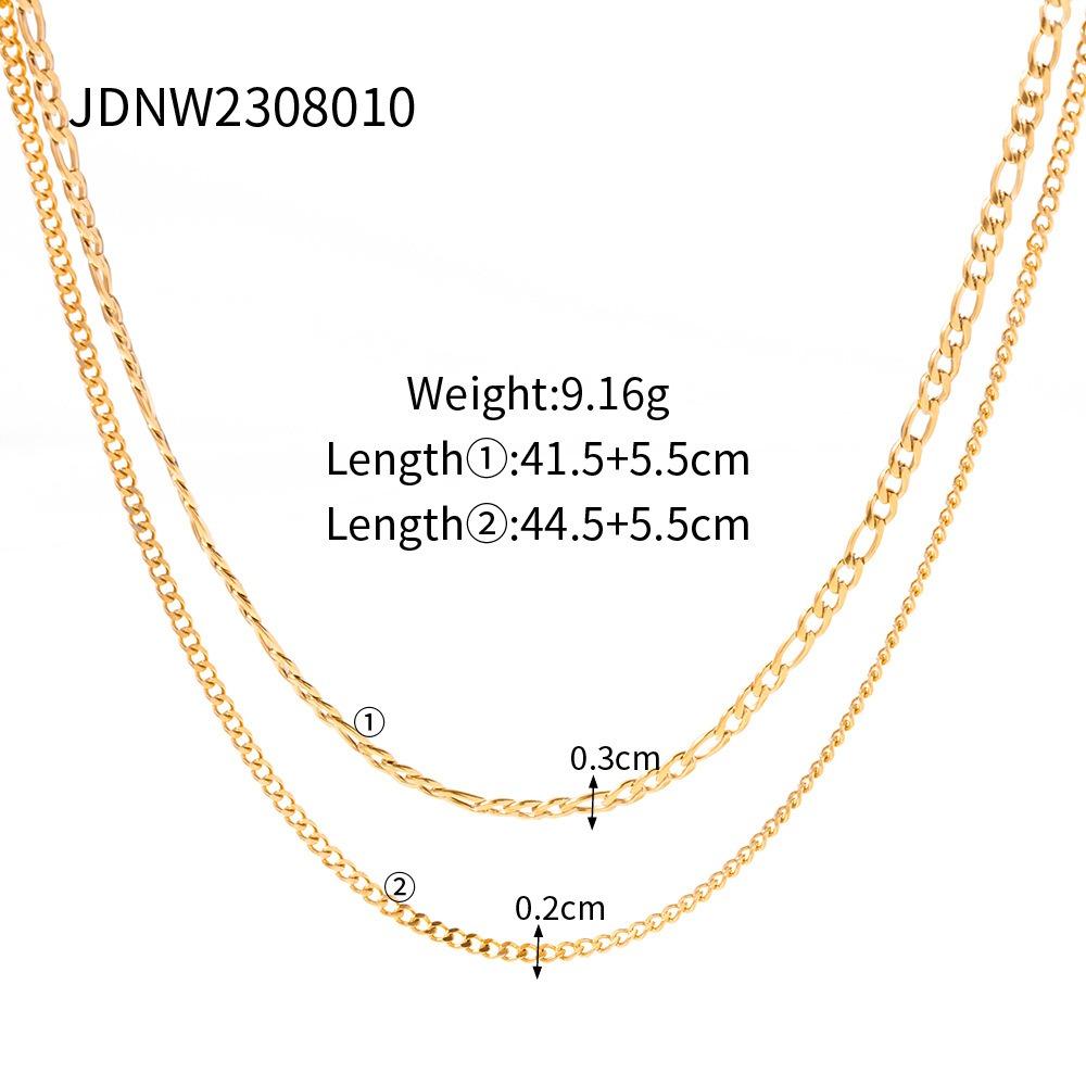 Double-layer Stacked Titanium Steel Necklace Light Luxury High-end Clavicle Chain Stainless Steel Jewelry Does Not Fade