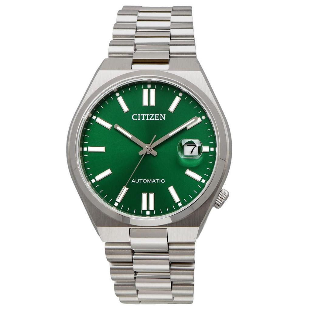 CITIZEN TSUYOSA Collection AUTOMATIC Watch with Sapphire Green and Overseas Model Men's NJ0150-81X Crystal, Silver, [Used]