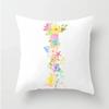 Flower 26 Letters Alphabet Decorative Cushion Cover Polyester Pillowcase Throw Pillow Cover Home Decor Fundas De Cojin 45X45Cm