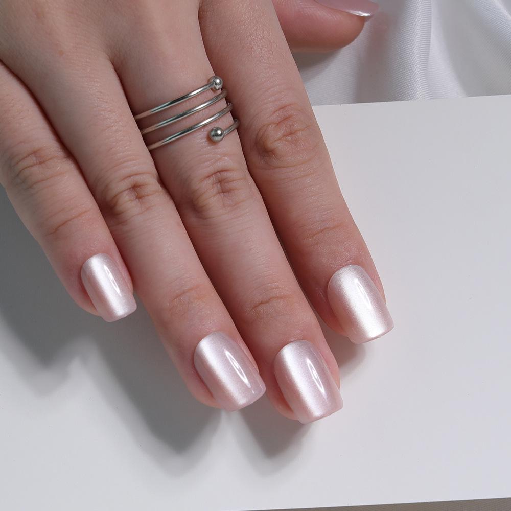 31 Colors Advanced Flash Cat Eye Short Square Press-On Nails - 30PCS Box