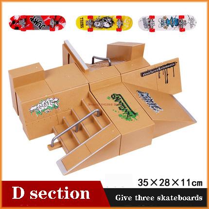 Finger Skateboards Skate Park Ramp Parts For Tech Practice Deck Children Gift Set Fingerboard Toys