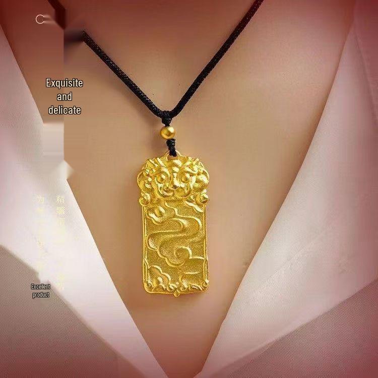 Vietnamese Sand Gold Maitreya Buddha Pendant Necklace for Men & Women