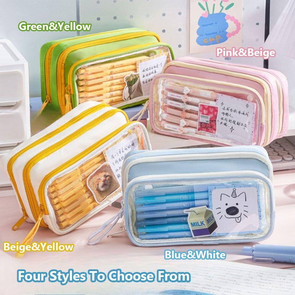 Large Opening Design Pencil Case Large Capacity Stationery Organizer Pen Box  School Office