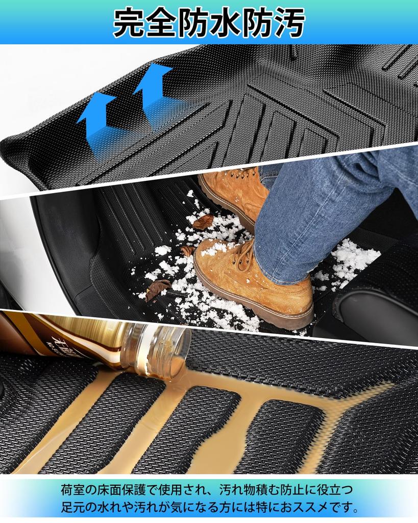 Cartist 3D Floor Mats for Honda Automatic Transmissions TPE Custom Easy Car Set of 3 N-ONE JG3/JG4 (2020-Present Models), Waterproof, Non-Slip,
