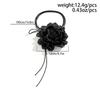 Exaggerated Big Rose Flower Clavicle Chain Necklace Adjustable Bowknot Choker