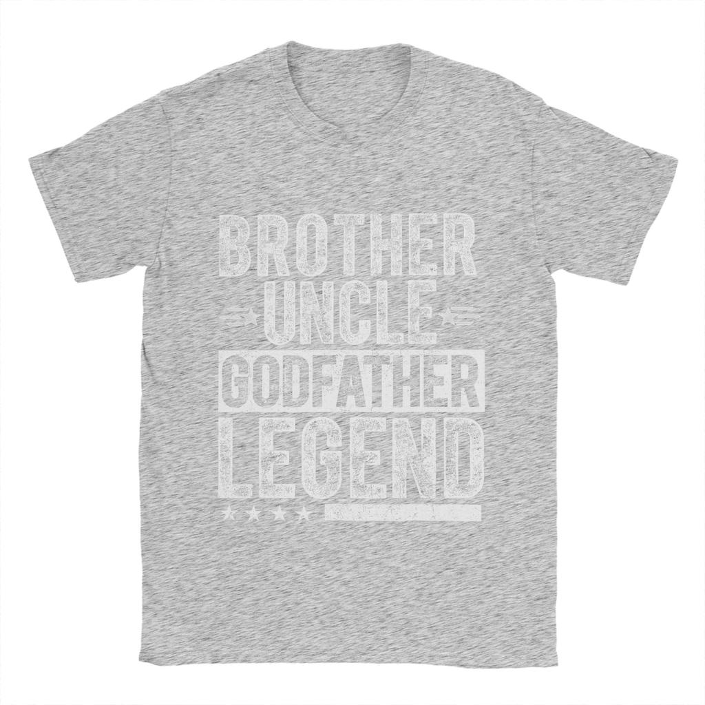Onkel Pate Legende T-Shirts Für Unisex Baumwolle Lustige T-Shirts Rundhals T-Shirt Kurzarm Kleidung Grafisch Bedruckt