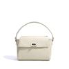 Premium small square bag, leather underarm bag, simple commuter small bag, flip cover metal buckle bag