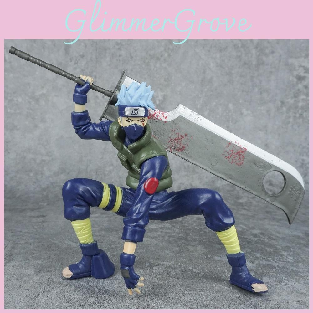 Naruto Hatake Kakashi Pvc Model With Large Sword For Desktop Collection Decor