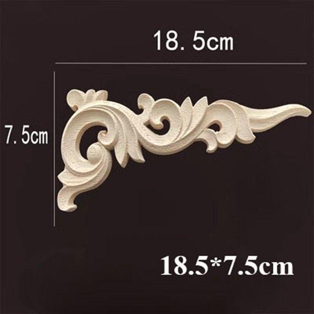 Naturligt blommigt trä snidat hantverk Flera stilar Hörnapplikationer Ram Vägg Dörrdekoration