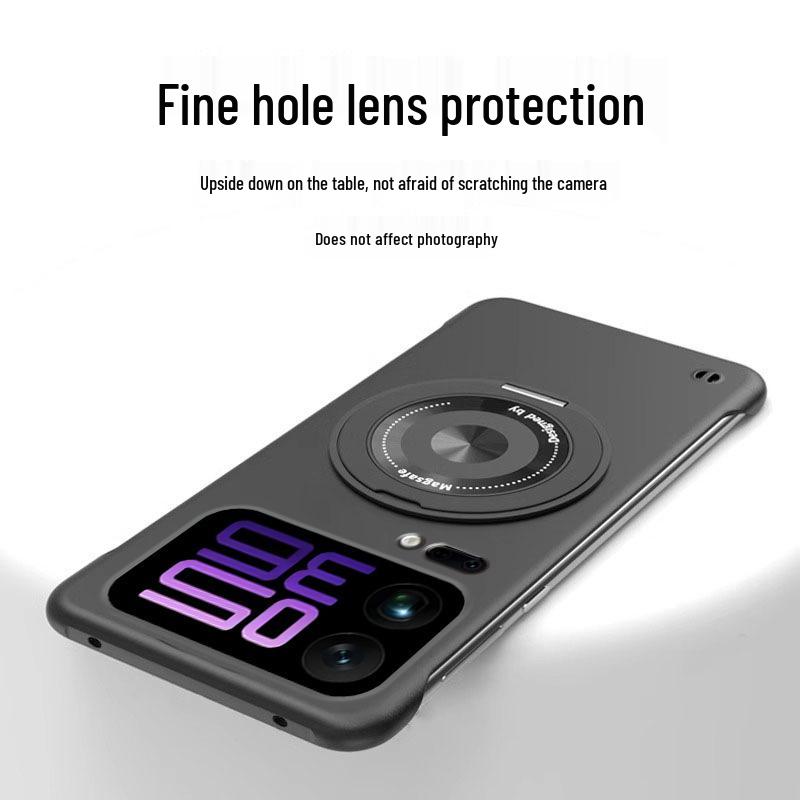 Custodia per Telefono con Supporto Rotante Magnetico per Xiaomi 17 Pro Max - Design Premium Senza Bordi per Uomo