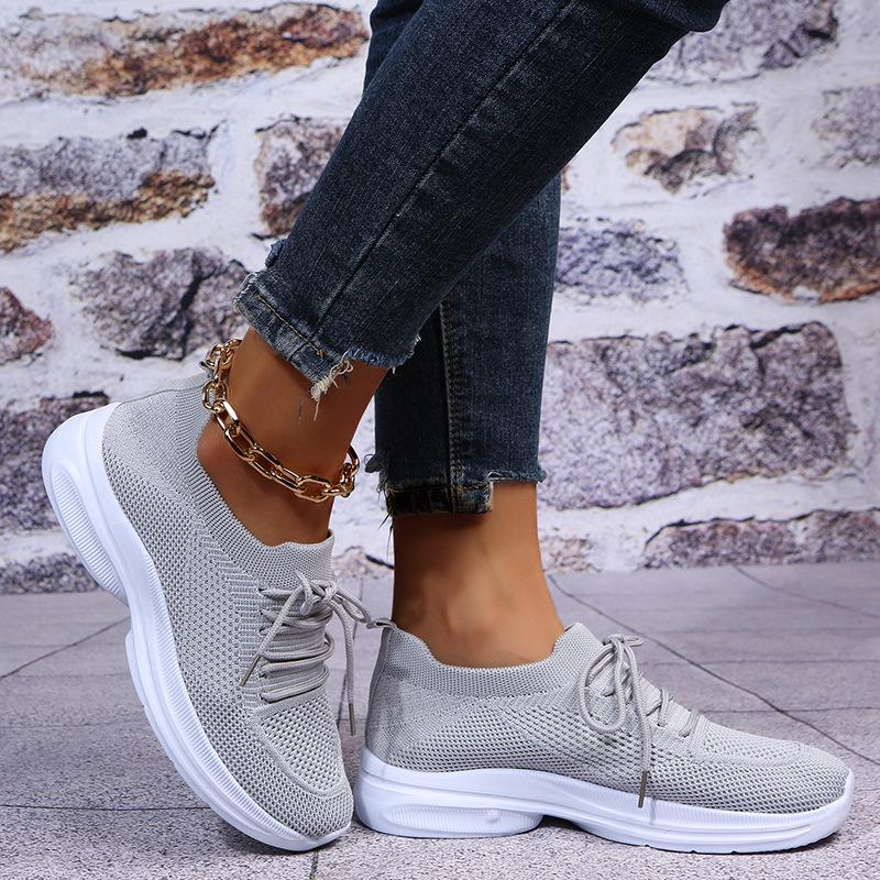 Large Size Sports Women's Shoes New Fashion Flat Comfortable Casual Shoes Front Lace-up Women's Shoes