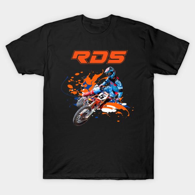 Men Black Print T-shirt Ryan Dungey Supercross No-Cut Transfer Paper Print Cotton Tshirt 2XL чёрный