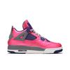 Air 4 Retro Grade School 'Pink Foil' (Unisex) Pink Foil / White / Cement Grey / Electric Purple Kids' Basketball Shoes 487724 607