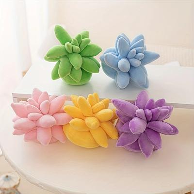 3D Succulent Plush Playthings Room Decoration Simulation Plants Potted Playthings Nature Decorative Throw Cactus Multiple Colors