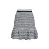 Pinko Patterned Jacquard Ruffled Short Skirt Women Skirts Black White 1G1786Y83U-EZI