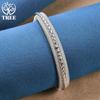 925 Sterling Silver Woven Mesh Bangle Bracelet Jewelry