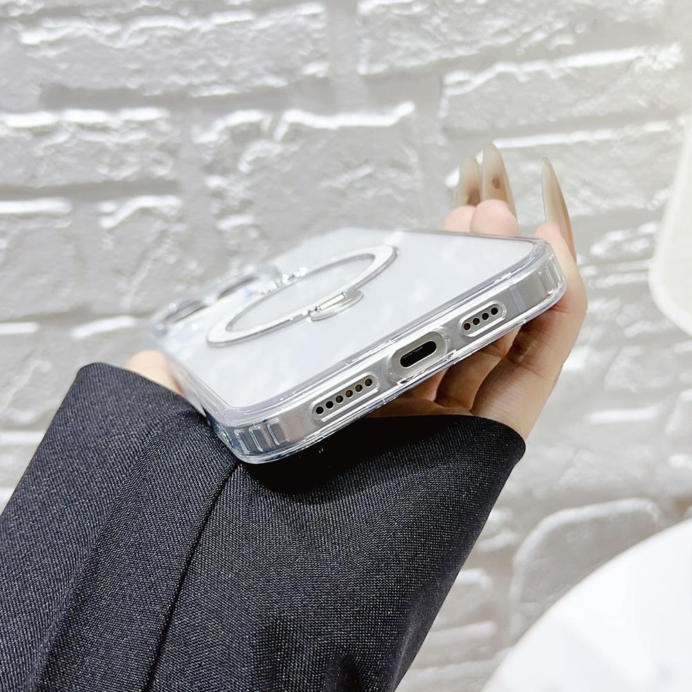 For iPhone 16 Pro Max Case Compatible with MagSafe TPU + PC Kickstand Clear Phone Cover