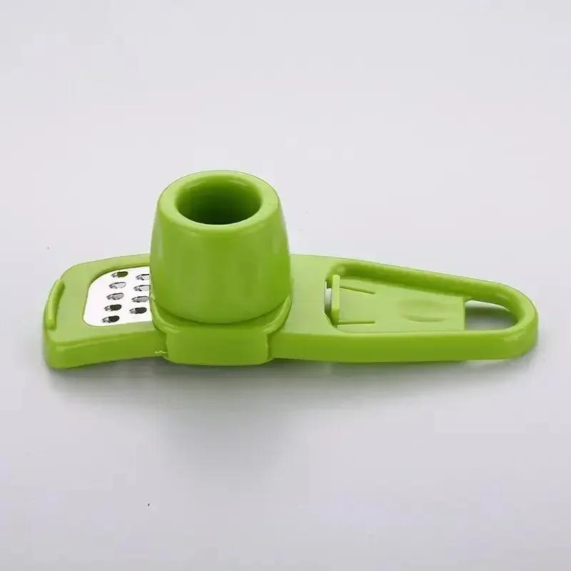 

Creative Multi-functional Garlic Grinder Kitchen Tool Ginger Grater Abs New Material Onion Cutter Compact Size Easy To Use Amagi зелений