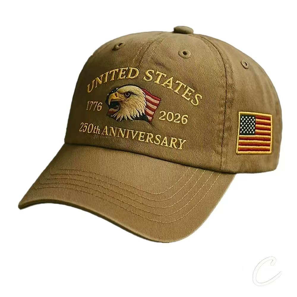250th Anniversary Hat USA Patriotic Baseball Caps Eagle Embroidered Baseball Hats for Men Women 250 Year Anniversary Cap