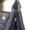 HERMES Made in France Fool Toe PM canvas Tote Bag Navy Discontinued Women Used
