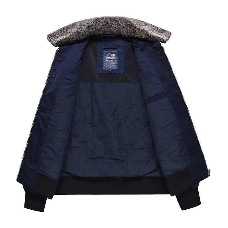 Military Air Force Flight Jacket Men's Tactical Bomber Jacket Fur Collar Army Combat Jacket Pockets Zipper Cargo Jacket Men