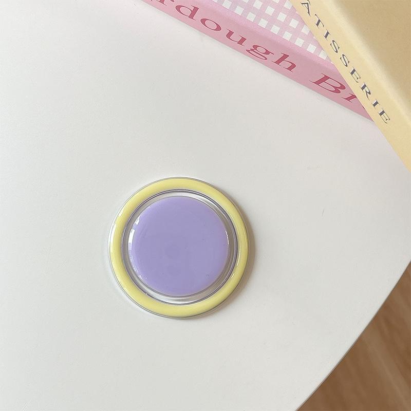 Xiaoqing Fresh Air Round Mobile Phone Airbag Holder Magnetic Attraction Retractable Internet Celebrity Gifts Desktop Support Ring