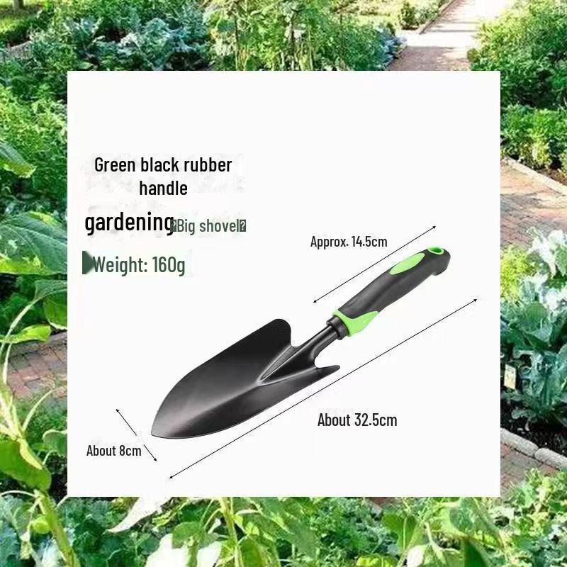 Garden Tool Set: Shovel, Digging Hoe, and Rake for Soil, Flowers & Vegetables