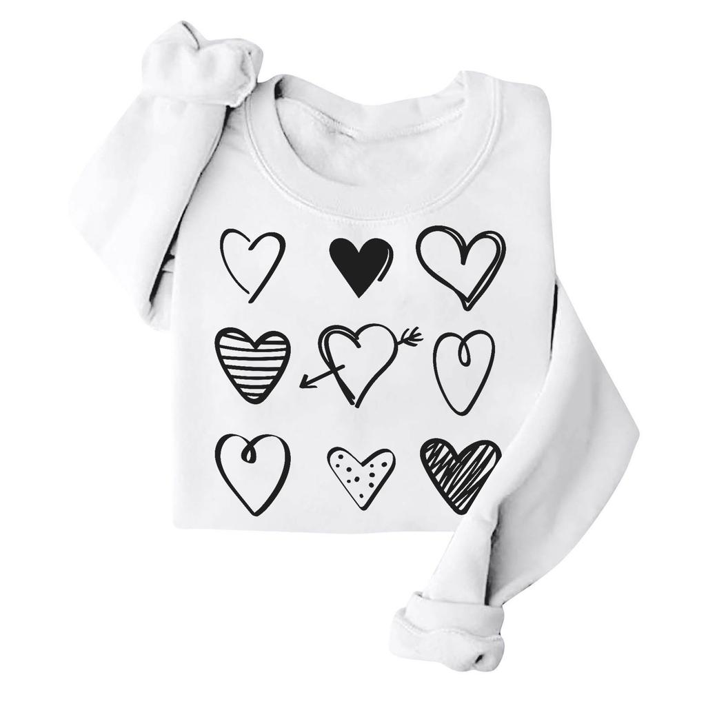 Women's Loose Printed Hooded Sweatshirt Casual Fashion Sports Sweatshirt