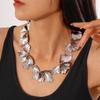 Retro Irregular Petals Necklace Punk Metal Choker Personality Flower Choker Necklace  Beach